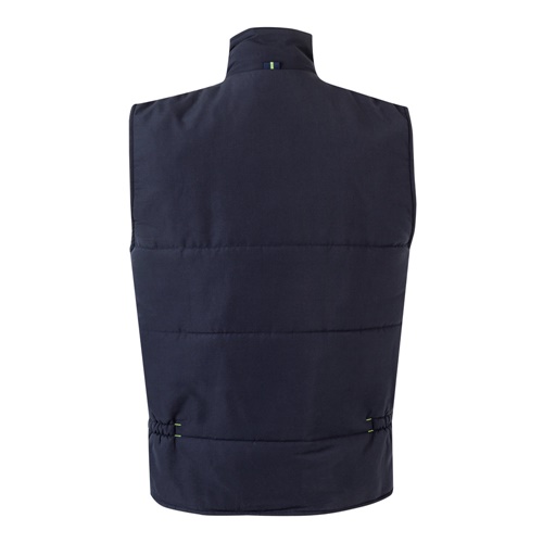 azul marino VL NERGAL. Chaleco acolchado, bicolor, multibolsillos (120g/m²), en poliéster (100%)