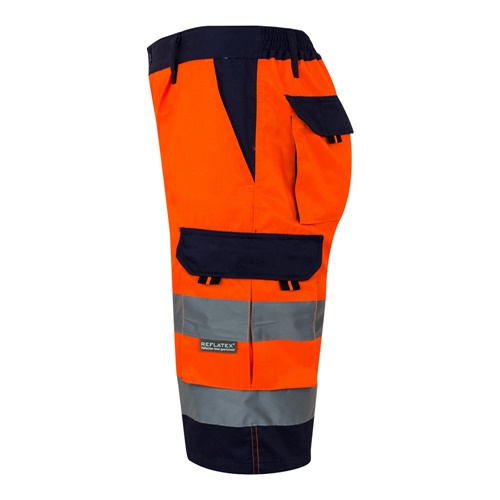 orange VL HADES. Bermudas polar bicolor (280 g/m²), en poliéster (100%)