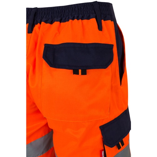 orange VL HADES. Bermudas polar bicolor (280 g/m²), en poliéster (100%)