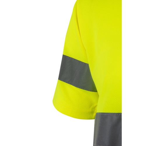 gray VL BRAHMA. Camiseta técnica bicolor ojo de pájaro (140g/m²), en poliéster (100%)