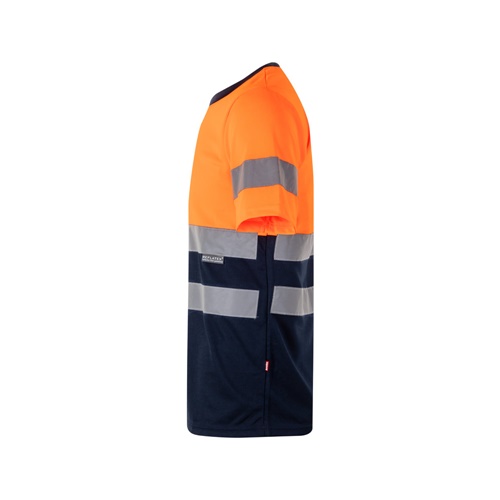azul marino VL BRAHMA. Camiseta técnica bicolor ojo de pájaro (140g/m²), en poliéster (100%)