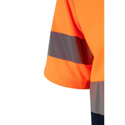 azul marino VL BRAHMA. Camiseta técnica bicolor ojo de pájaro (140g/m²), en poliéster (100%)
