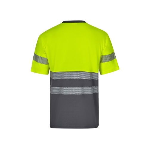 gris VL BASTET. Camiseta de piqué bicolor (150g/m²), en algodón (55%) y poliéster (45%)