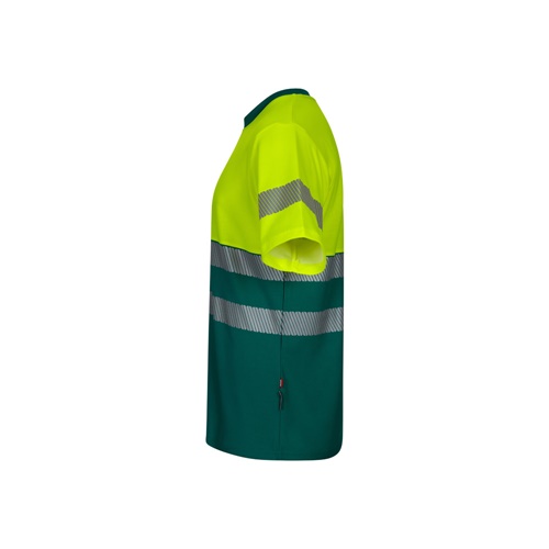 green VL BASTET. Camiseta de piqué bicolor (150g/m²), en algodón (55%) y poliéster (45%)