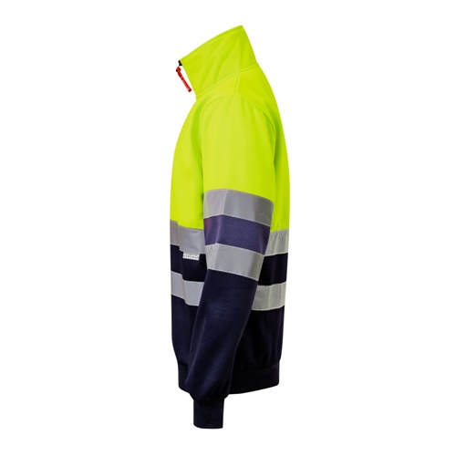 azul marino VL THOR. Sudadera bicolor (300g/m²) en tejido polar de poliéster (100%)