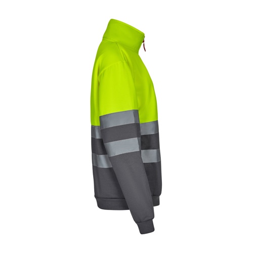 gray VL THOR. Sudadera bicolor (300g/m²) en tejido polar de poliéster (100%)
