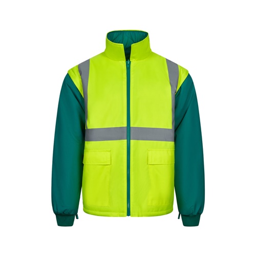 green VL JUNO. Parka 4 en 1 bicolor (180g/m²), en poliéster (100%) con revestimiento de PU