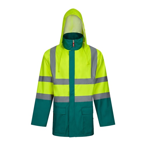 green VL JUNO LARGE. Parka 4 en 1 bicolor (180g/m²), en poliéster (100%) con revestimiento de PU