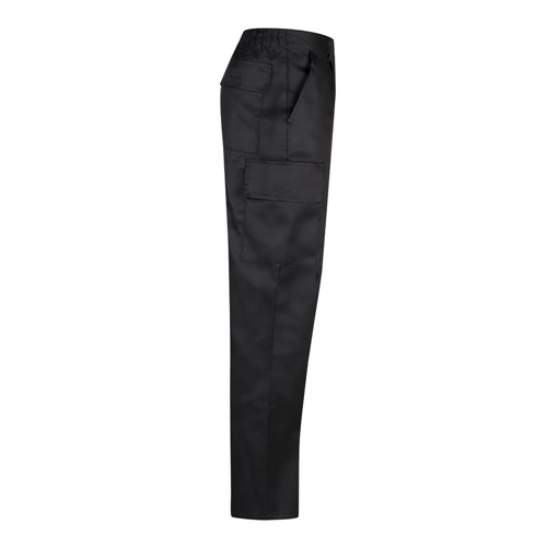 black VL AINE. Pantalón multibolsillos de sarga (190g/m²), en algodón (20%) y poliéster (80%)