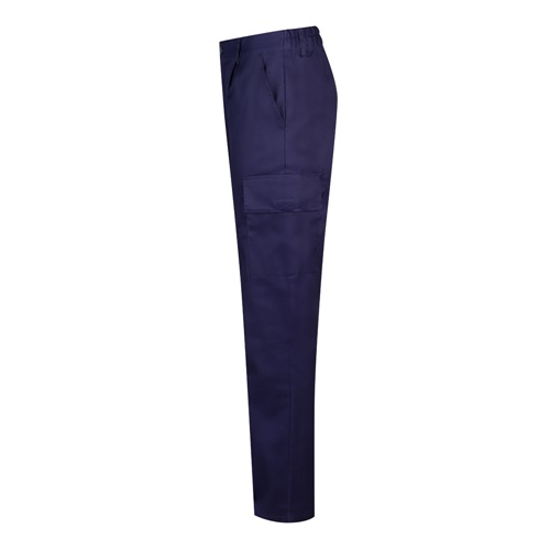 blue VL AINE. Pantalón multibolsillos de sarga (190g/m²), en algodón (20%) y poliéster (80%)