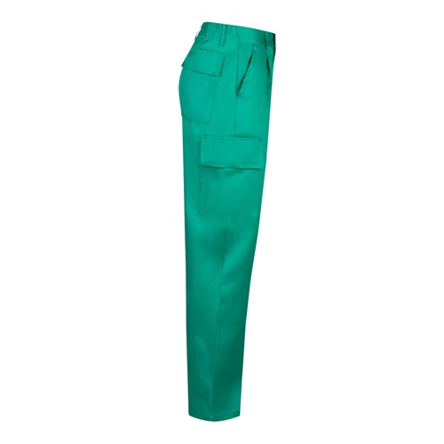 green VL AINE. Pantalón multibolsillos de sarga (190g/m²), en algodón (20%) y poliéster (80%)