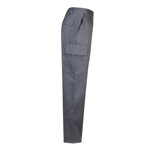 gray VL AINE. Pantalón multibolsillos de sarga (190g/m²), en algodón (20%) y poliéster (80%)