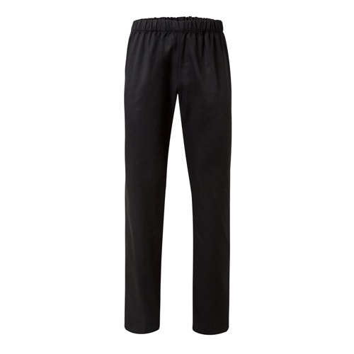 negro VL APHRODITE. Pantalón de sarga (190g/m²), en algodón (35%) y poliéster (65%)