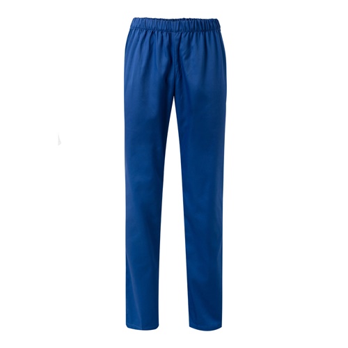 azul royal VL APHRODITE. Pantalón de sarga (190g/m²), en algodón (35%) y poliéster (65%)