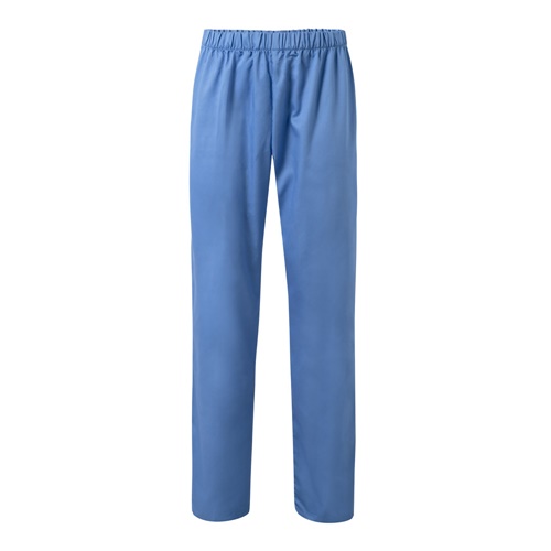 azul pastel VL APHRODITE. Pantalón de sarga (190g/m²), en algodón (35%) y poliéster (65%)