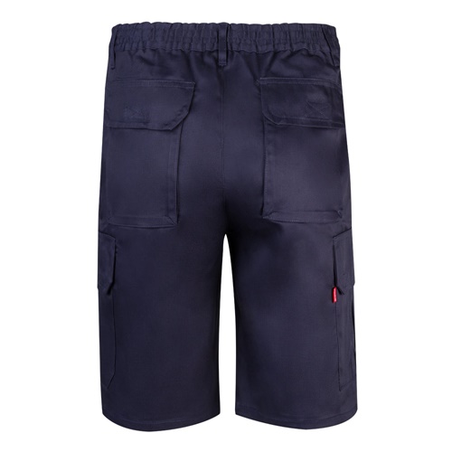 azul VL CHIONE. Bermudas en sarga multibolsillos (200g/m²), en algodón (35%) y poliéster (65%)