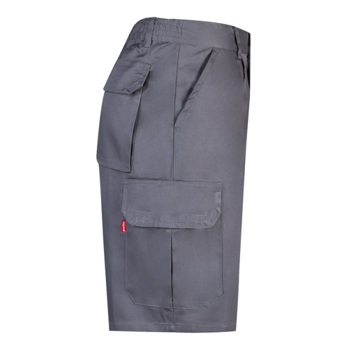 gray VL CHIONE. Bermudas en sarga multibolsillos (200g/m²), en algodón (35%) y poliéster (65%)