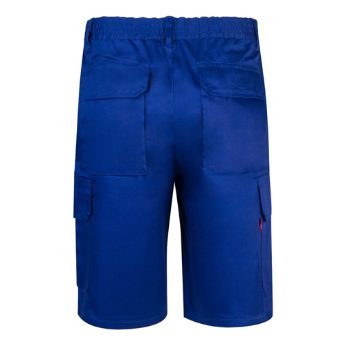 azul royal VL CHIONE. Bermudas en sarga multibolsillos (200g/m²), en algodón (35%) y poliéster (65%)