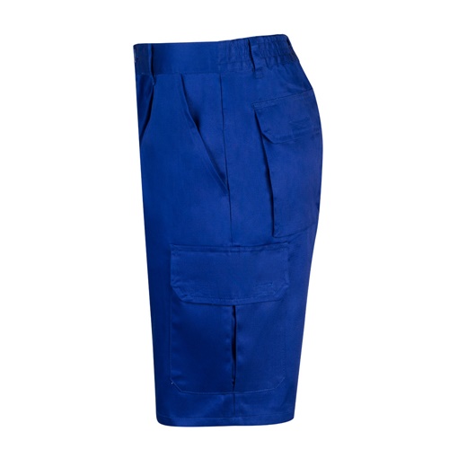 azul royal VL CHIONE. Bermudas en sarga multibolsillos (200g/m²), en algodón (35%) y poliéster (65%)