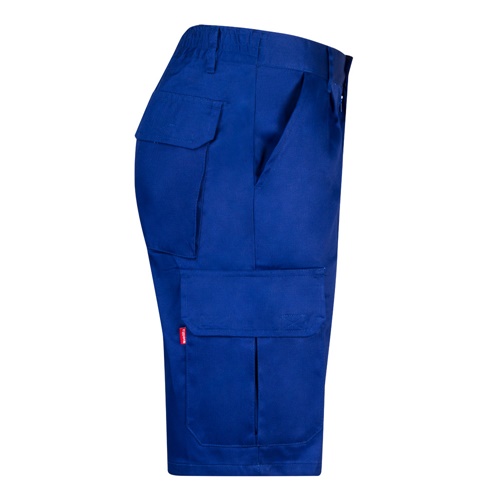 azul royal VL CHIONE. Bermudas en sarga multibolsillos (200g/m²), en algodón (35%) y poliéster (65%)