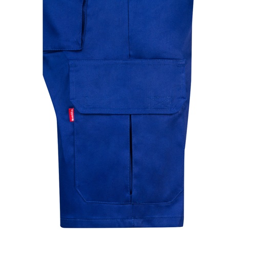 azul royal VL CHIONE. Bermudas en sarga multibolsillos (200g/m²), en algodón (35%) y poliéster (65%)