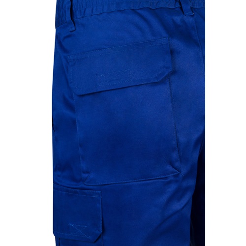 azul royal VL CHIONE. Bermudas en sarga multibolsillos (200g/m²), en algodón (35%) y poliéster (65%)