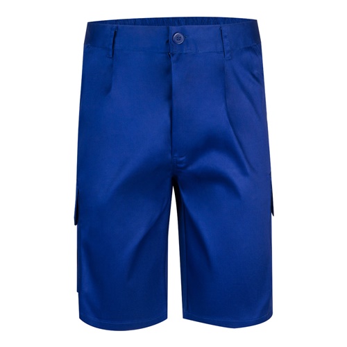 azul royal VL CHIONE. Bermudas en sarga multibolsillos (200g/m²), en algodón (35%) y poliéster (65%)