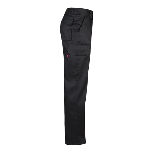 black VL MABON. Pantalón multibolsillos de sarga (200g/m²), en algodón (35%) y poliéster (65%)