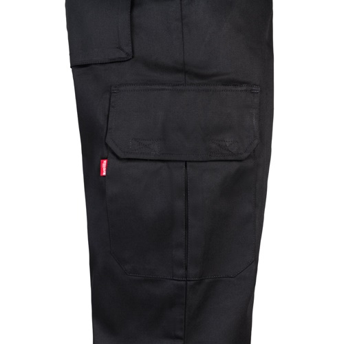 black VL MABON. Pantalón multibolsillos de sarga (200g/m²), en algodón (35%) y poliéster (65%)