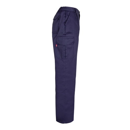 blue VL MABON. Pantalón multibolsillos de sarga (200g/m²), en algodón (35%) y poliéster (65%)