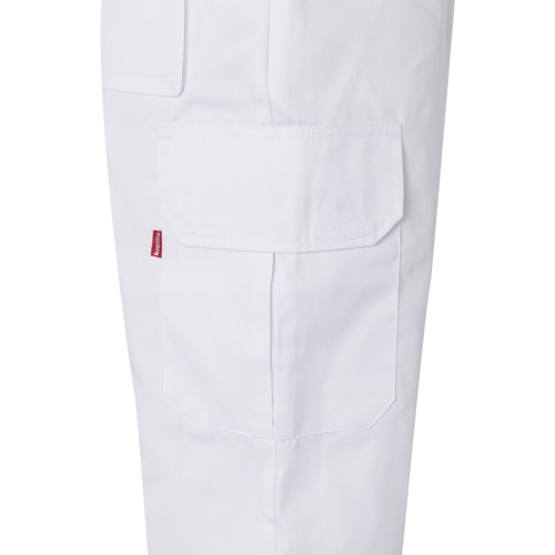 white VL MABON. Pantalón multibolsillos de sarga (200g/m²), en algodón (35%) y poliéster (65%)