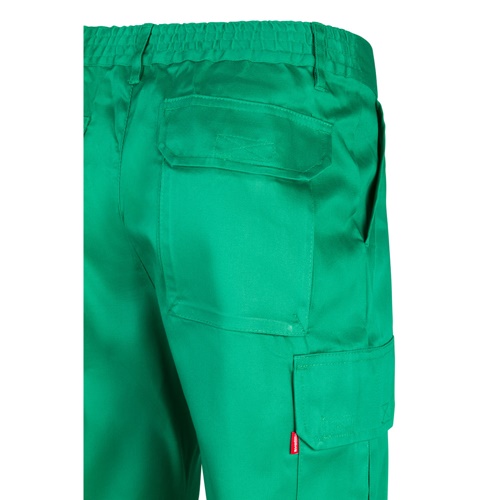 green VL MABON. Pantalón multibolsillos de sarga (200g/m²), en algodón (35%) y poliéster (65%)