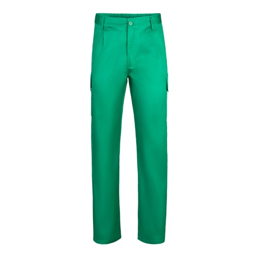 verde VL MABON. Pantalón multibolsillos de sarga (200g/m²), en algodón (35%) y poliéster (65%)