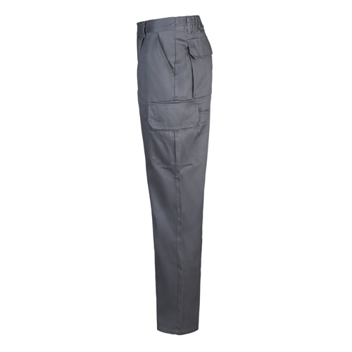 gray VL MABON. Pantalón multibolsillos de sarga (200g/m²), en algodón (35%) y poliéster (65%)
