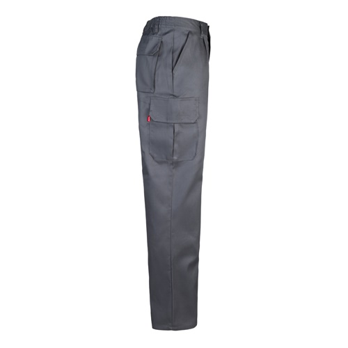 gray VL MABON. Pantalón multibolsillos de sarga (200g/m²), en algodón (35%) y poliéster (65%)