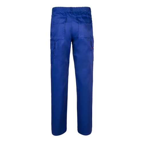 azul royal VL MABON. Pantalón multibolsillos de sarga (200g/m²), en algodón (35%) y poliéster (65%)