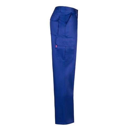 azul royal VL MABON. Pantalón multibolsillos de sarga (200g/m²), en algodón (35%) y poliéster (65%)