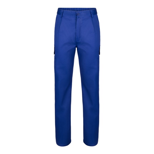 azul royal VL MABON. Pantalón multibolsillos de sarga (200g/m²), en algodón (35%) y poliéster (65%)