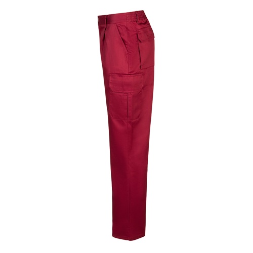 burdeos VL MABON. Pantalón multibolsillos de sarga (200g/m²), en algodón (35%) y poliéster (65%)