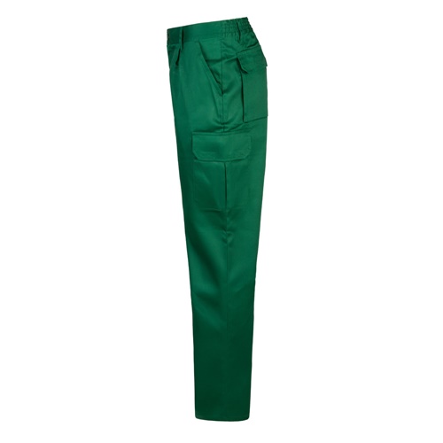 verde oscuro VL MABON. Pantalón multibolsillos de sarga (200g/m²), en algodón (35%) y poliéster (65%)