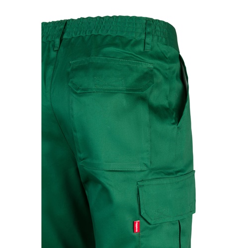 verde oscuro VL MABON. Pantalón multibolsillos de sarga (200g/m²), en algodón (35%) y poliéster (65%)