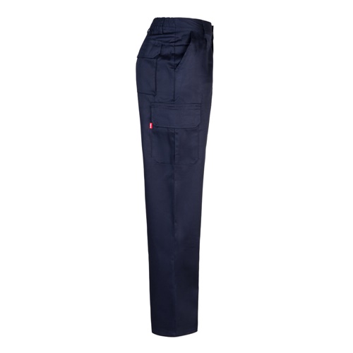 azul marino VL MABON. Pantalón multibolsillos de sarga (200g/m²), en algodón (35%) y poliéster (65%)