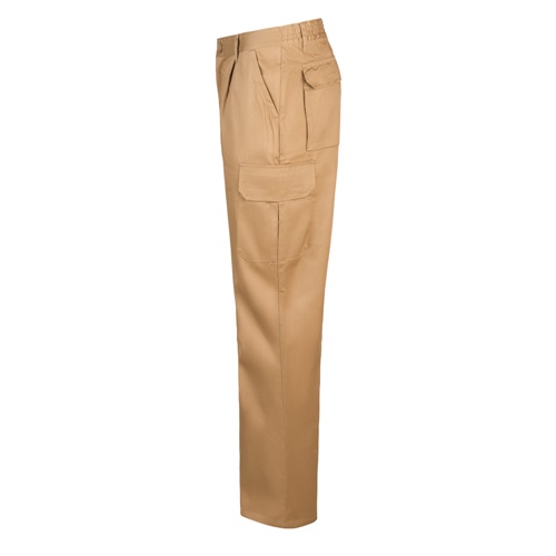 natural VL MABON. Pantalón multibolsillos de sarga (200g/m²), en algodón (35%) y poliéster (65%)