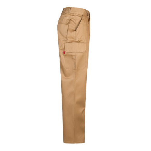 natural VL MABON. Pantalón multibolsillos de sarga (200g/m²), en algodón (35%) y poliéster (65%)