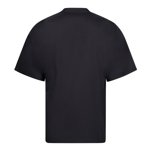 negro VL DURGA. Chaqueta de cocina de manga corta en popelina (110 g/m²) de algodón (35%) y poliéster (65%)