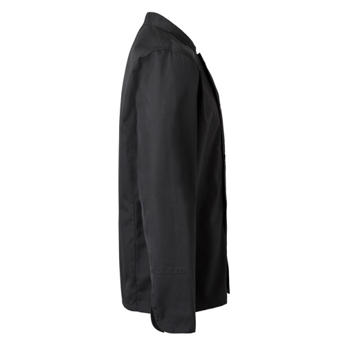 black VL KALI. Chaqueta de cocina de manga larga (175g/m²), en algodón (35%) y poliéster (65%)