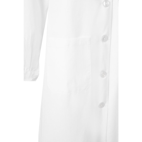 white VL RAMA. Bata de manga larga en sarga (175g/m²), en sarga de algodón (35%) y poliéster (65%)