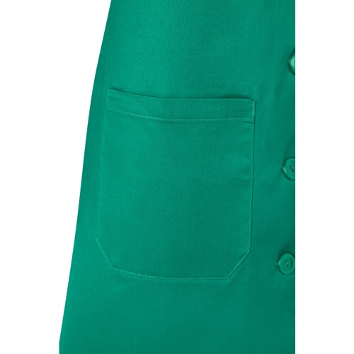 green VL RAMA. Bata de manga larga en sarga (175g/m²), en sarga de algodón (35%) y poliéster (65%)