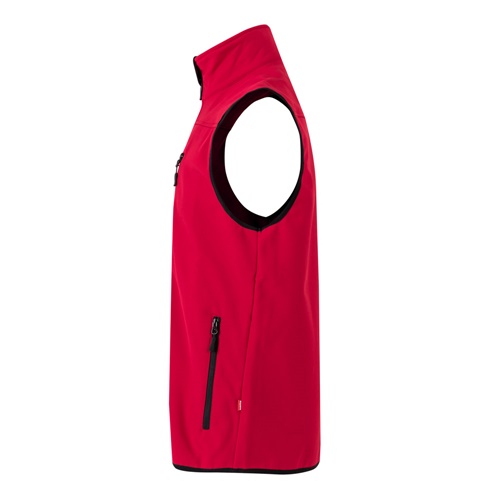 red VL VARUNA. Chaleco soft shell (280g/m²), con forro polar, en poliéster (94%) y elastano (6%)