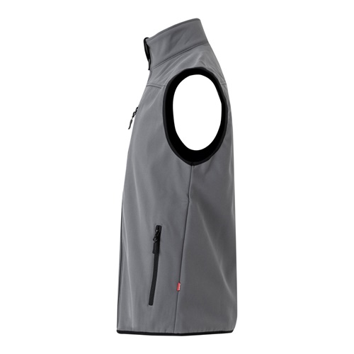 gray VL VARUNA. Chaleco soft shell (280g/m²), con forro polar, en poliéster (94%) y elastano (6%)